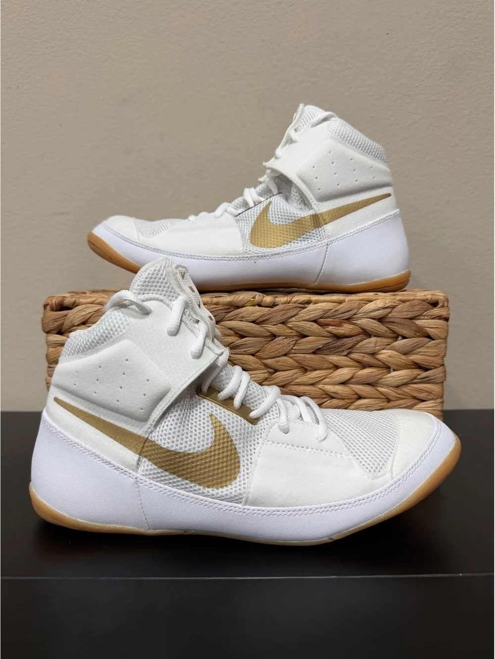 Size 8.5 - Nike Fury Wrestling/Boxing Shoes “White Gold Gum”
